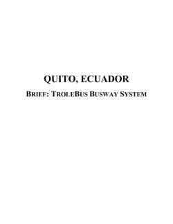 Quito, Ecuador - Transportation Research Board
