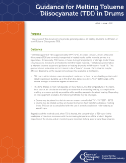 Guidance for Melting Toluene Diisocyanate (TDI) in Drums