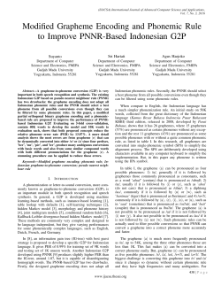 Modified Grapheme Encoding and Phonemic Rule to Improve
