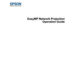 Operation Guide - EasyMP Network Projection - v2.85