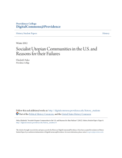 Socialist Utopian Communities in the U.S. and Reasons for their