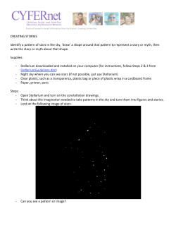 CREATING STORIES Identify a pattern of stars in the sky, `draw` a