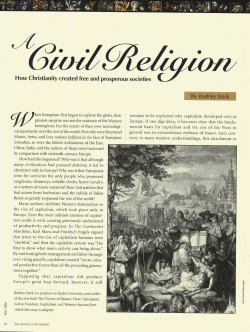 A Civil Religion: How Christianity Created Free and Prosperous