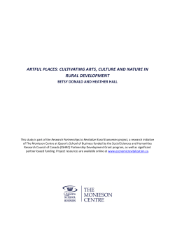 ARTFUL PLACES: CULTIVATING ARTS, CULTURE AND NATURE