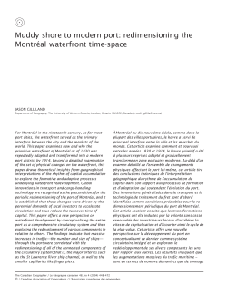 Muddy shore to modern port: redimensioning the