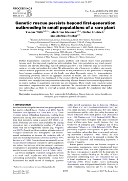 Genetic rescue persists beyond first-generation outbreeding in small