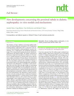 Full Review New developments concerning the