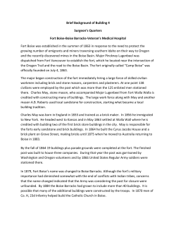 Brief Background of Building 4 Surgeon`s Quarters Fort Boise