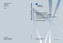 Making sense of organisational conflict