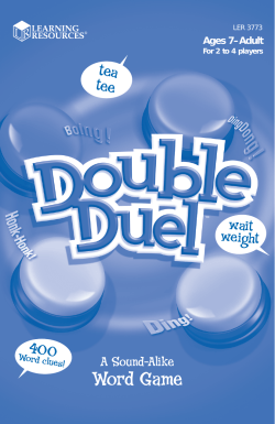 Double Duel&trade; A Sound-Alike Word Game