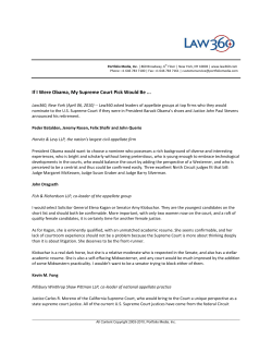 If I Were Obama, My Supreme Court Pick Would Be