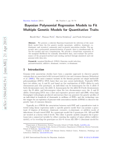 Bayesian Polynomial Regression Models to Fit Multiple Genetic