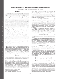 Root-Zone Salinity: II. Indices for Tolerance in - PubAg