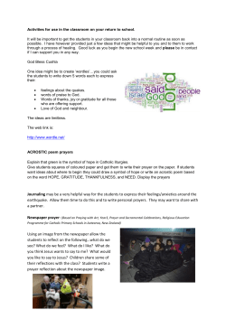 Ideas for use in the Primary classroom