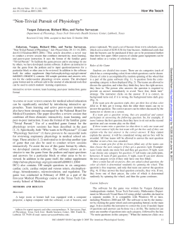 Non-Trivial Pursuit of Physiology - Advances in Physiology Education
