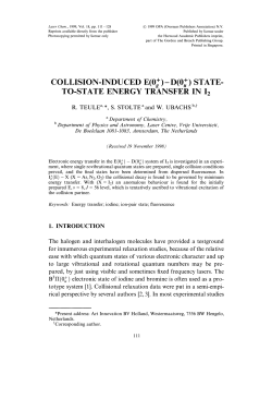 COLLISION-INDUCED E(0 ) D(0 +) STATE- TO