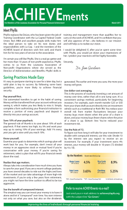March 2011 - Louisiana Association for Personal Financial