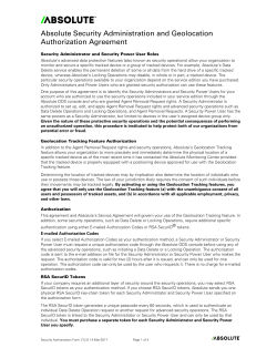 Absolute Security Administration and Geolocation