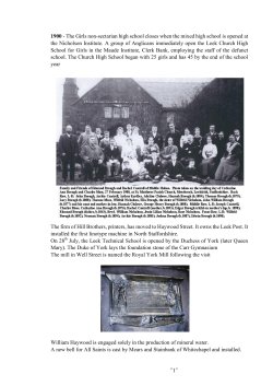 1 1900 - The Girls non-sectarian high school closes when the mixed