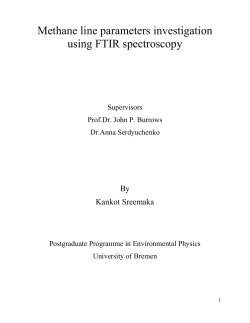 Methane line parameters investigation using FTIR - IUP