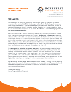 GEAR LIST - Northeast Mountaineering