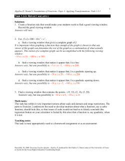 1 Solutions 1. Create a function rule that would make your students