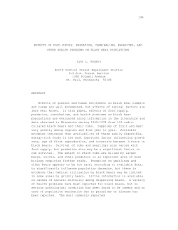 EFFECTS OF FOOD SUPPLY, PREDATION, CANNIBALISM