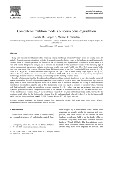 Computer-simulation models of scoria cone degradation