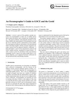 An Oceanographer`s Guide to GOCE and the Geoid