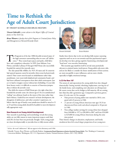 Time to Rethink the Age of Adult Court Jurisdiction