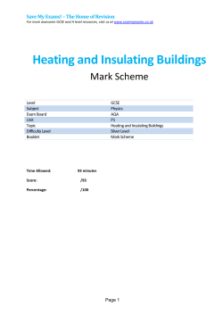 Heating and Insulating Buildings