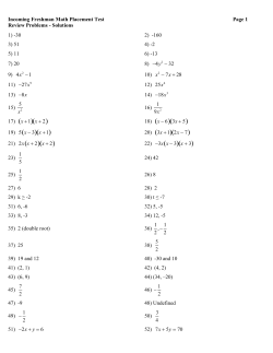 ( ) x + 2 ( ) ( ) 3x + 5 ( ) ( ) x +1 ( ) ( ) 2x