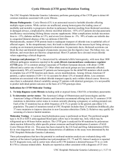 Cystic Fibrosis (CFTR gene) Mutation Testing