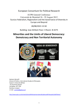Minorities and the Limits of Liberal Democracy: Demoicracy and