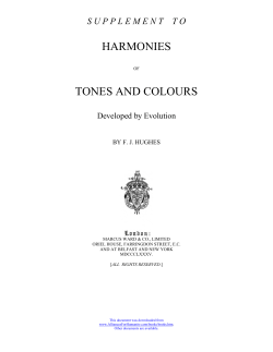 harmonies tones and colours