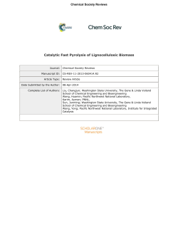 Catalytic Fast Pyrolysis of Lignocellulosic Biomass