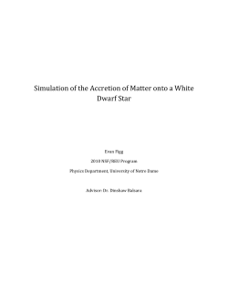Simulation of the Accretion of Matter onto a White Dwarf Star