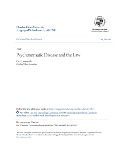 Psychosomatic Disease and the Law