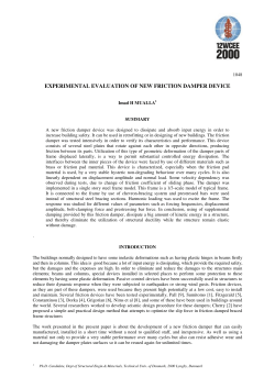 experimental evaluation of new friction damper device