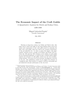 The Economic Impact of the Craft Guilds