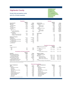 Highlands County - Economic and Demographic Research