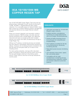 IXIA 10/100/1000 MB COPPER REGEN TAP