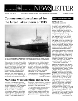 Association for Great Lakes Maritime History Newsletter