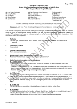 AmenitiesMinutes 11-04-2016 - Radcliffe On Trent Parish Council