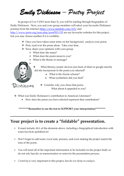 Emily Dickinson &ndash; Poetry Project