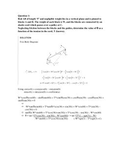 Question 1) Rod AB of length &ldquo;l&rdquo; and negligible weight lies in a