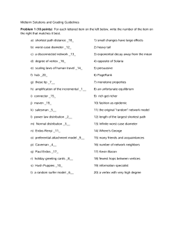 Midterm Solutions and Grading Guidelines Problem 1 (10 points