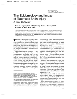The Epidemiology and Impact of Traumatic Brain Injury