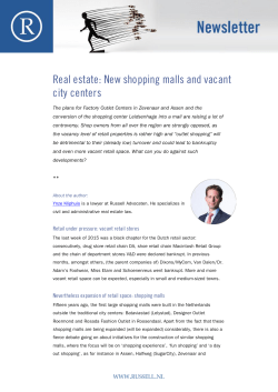 Real estate: New shopping malls and vacant city centers