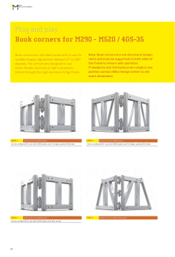 Plug and play Book corners for M290 - M520 / 4GS-35